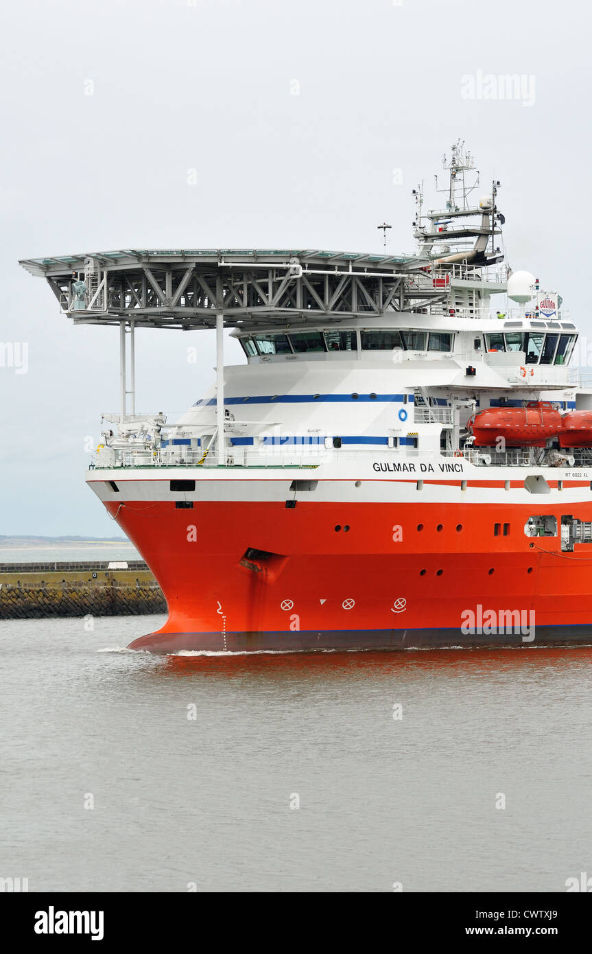 Gulmar Da Vinci, Tauchen Unterstützung Schiff betreten Aberdeen Harbour 2012 Stockfoto