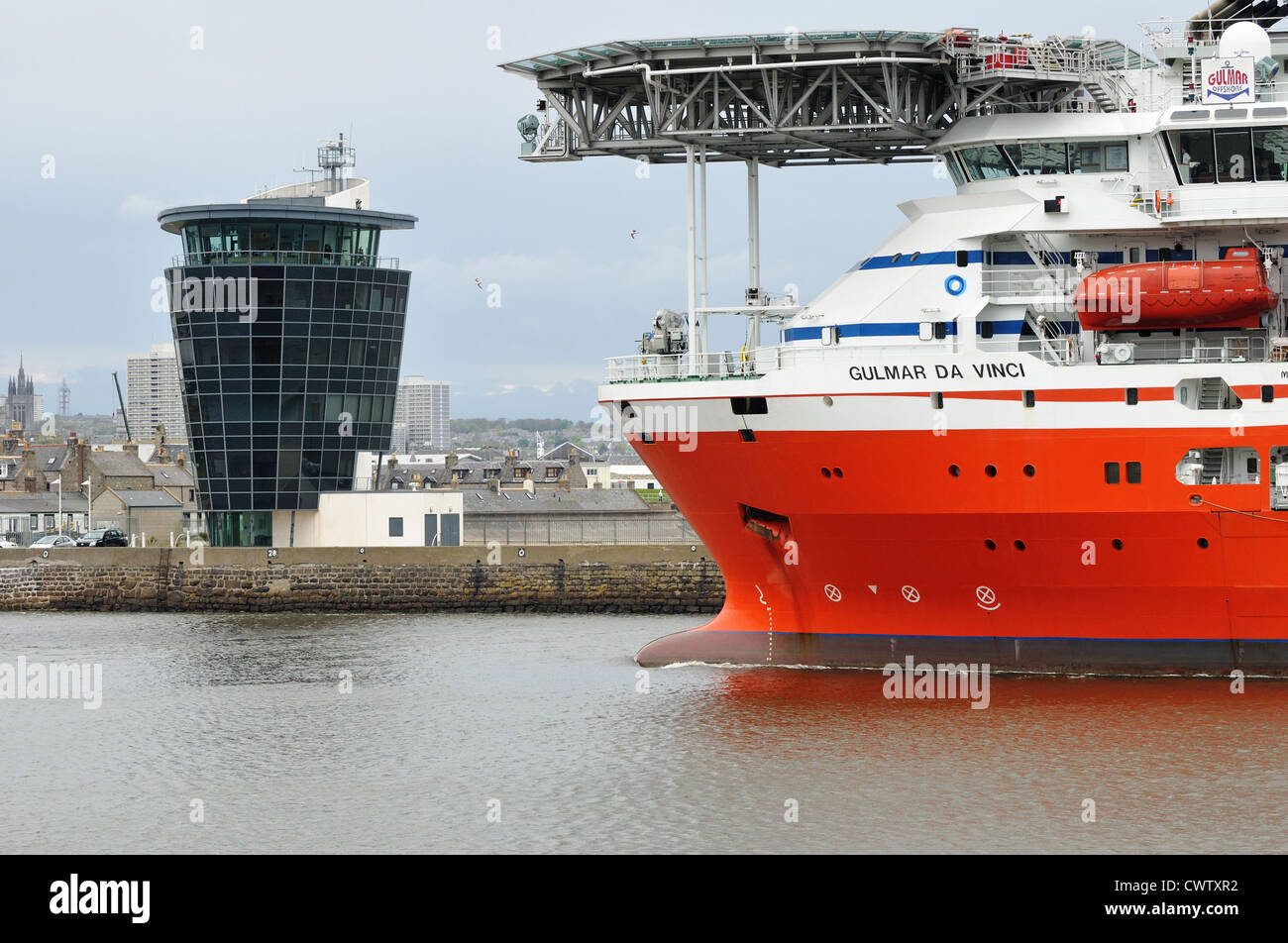 Gulmar Da Vinci, Tauchen Unterstützung Schiff betreten Aberdeen Harbour 2012 Stockfoto