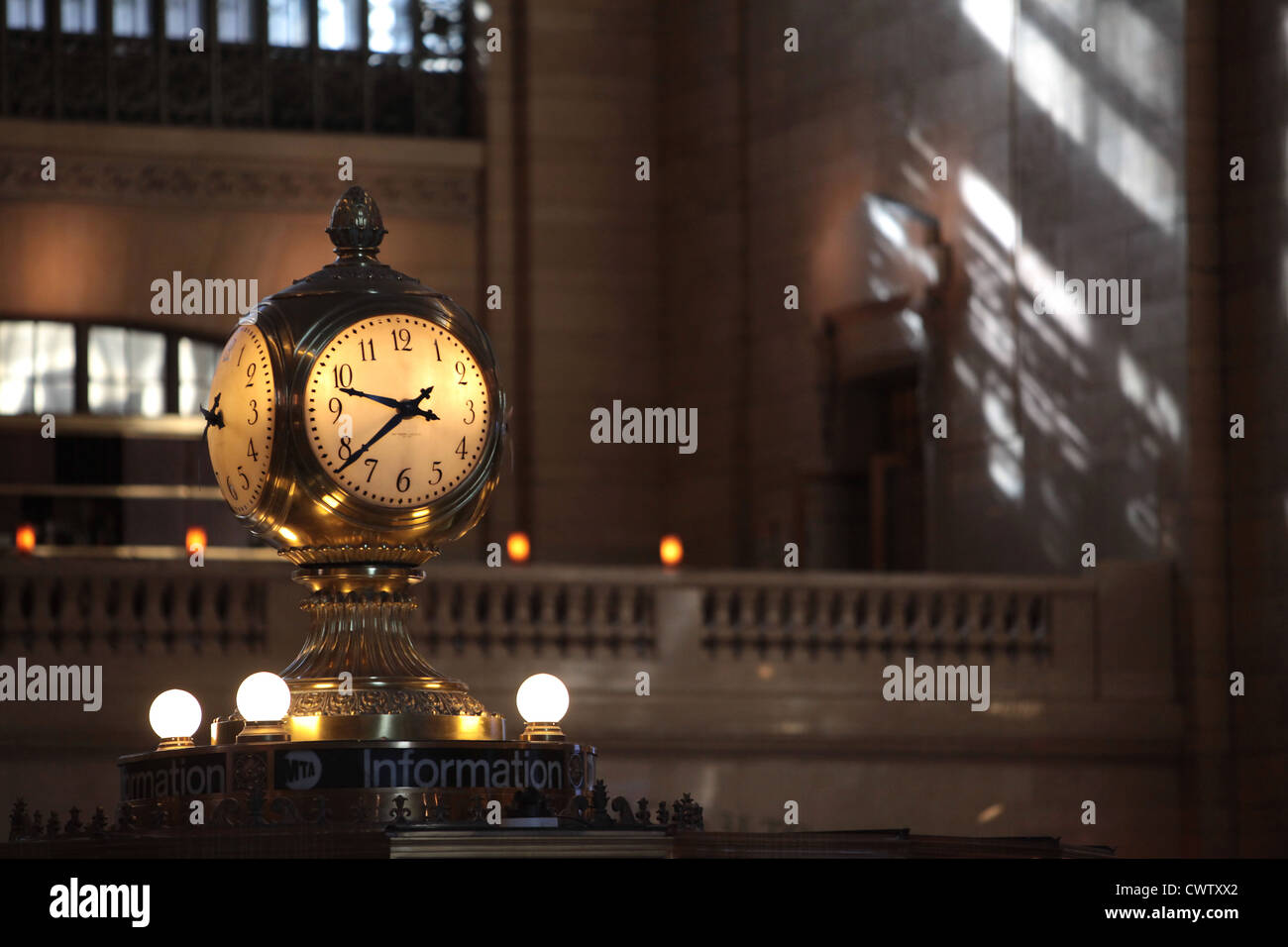 Uhr in der Grand Central Station, New York City, USA Stockfoto