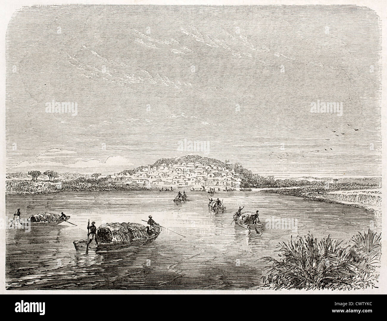 Alte Ansicht Kabara, Timbuktu Port, Mali Stockfoto