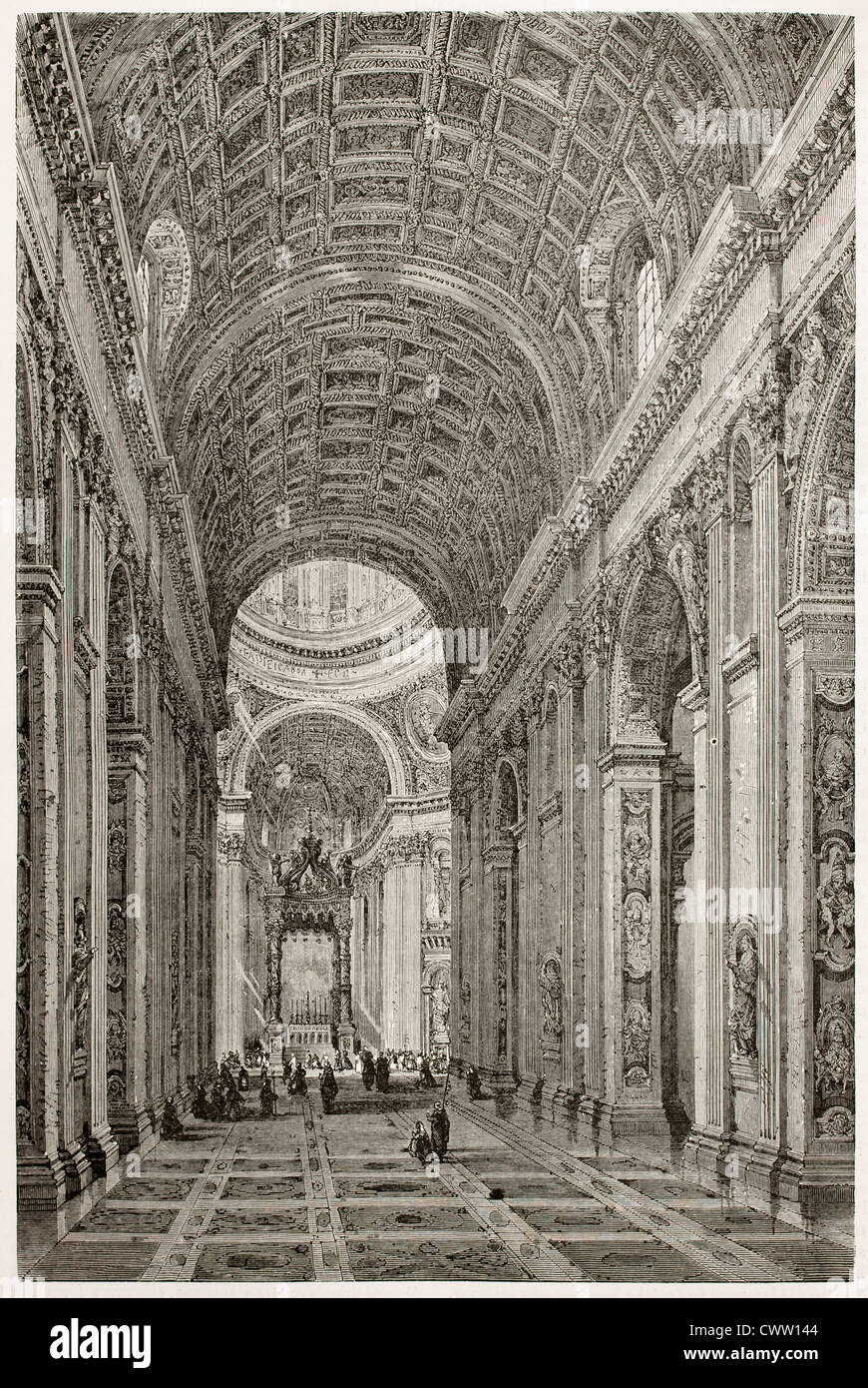 St. Peter Basilika Interieur, Rom Stockfoto