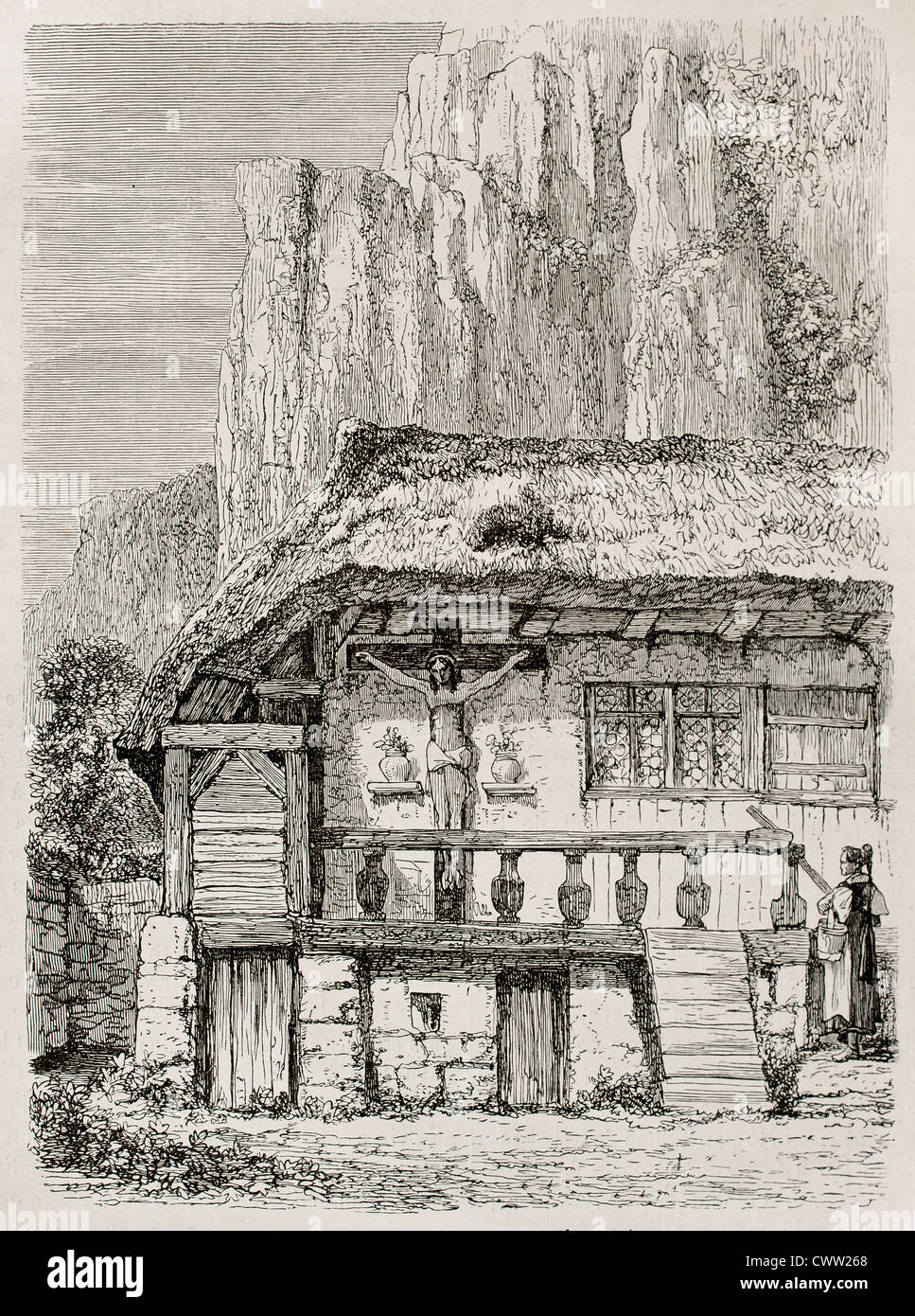 Haus im Hollental Stockfoto