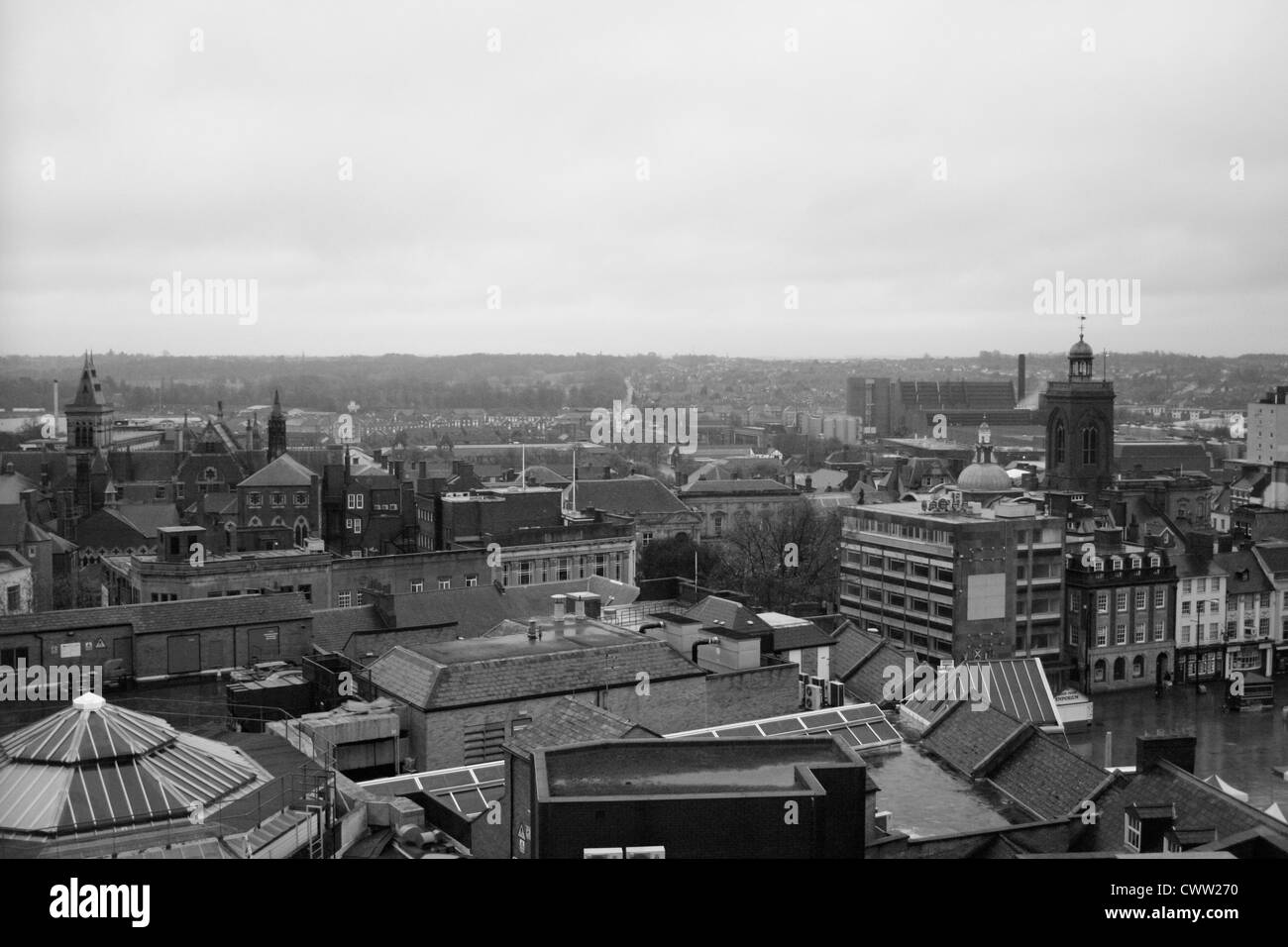 Northampton Town Centre-Landschaft Stockfoto