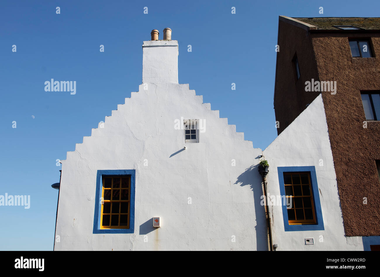 Dunbar, East Lothian, Schottland, UK Ostküste. Typische Gebäude. Stockfoto