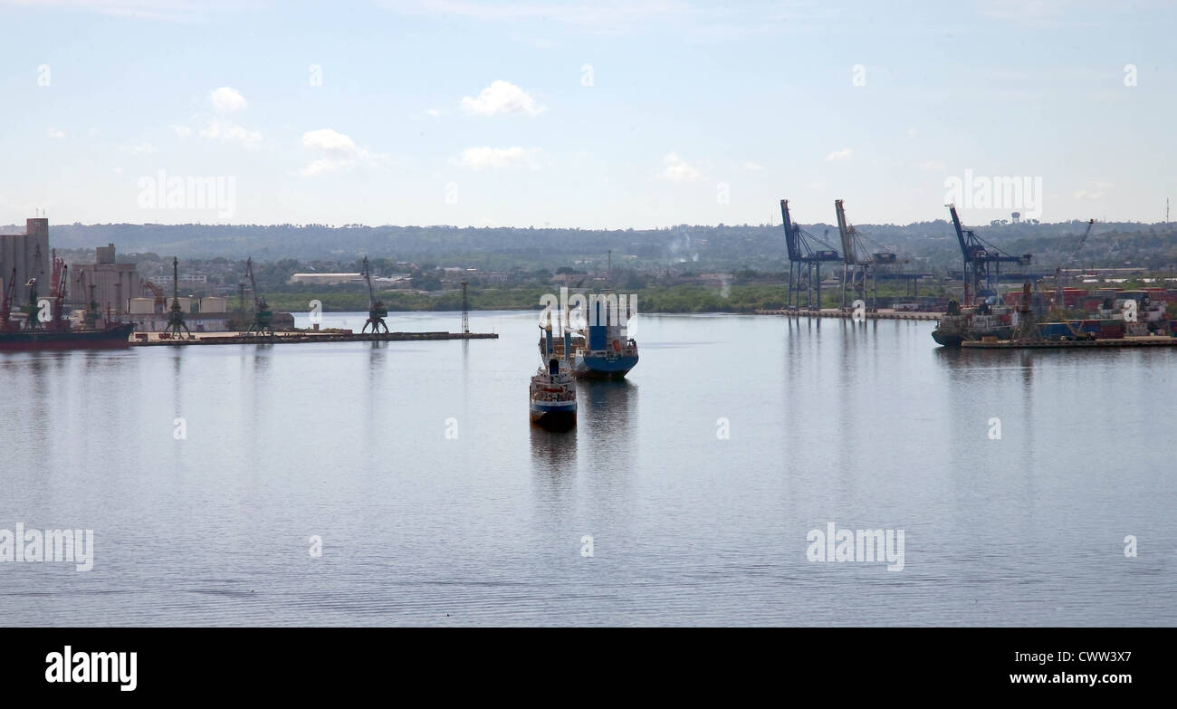 Bucht von Havanna, Havanna, Vedado, Ciudad De La Habana, Havana, Kuba Stockfoto