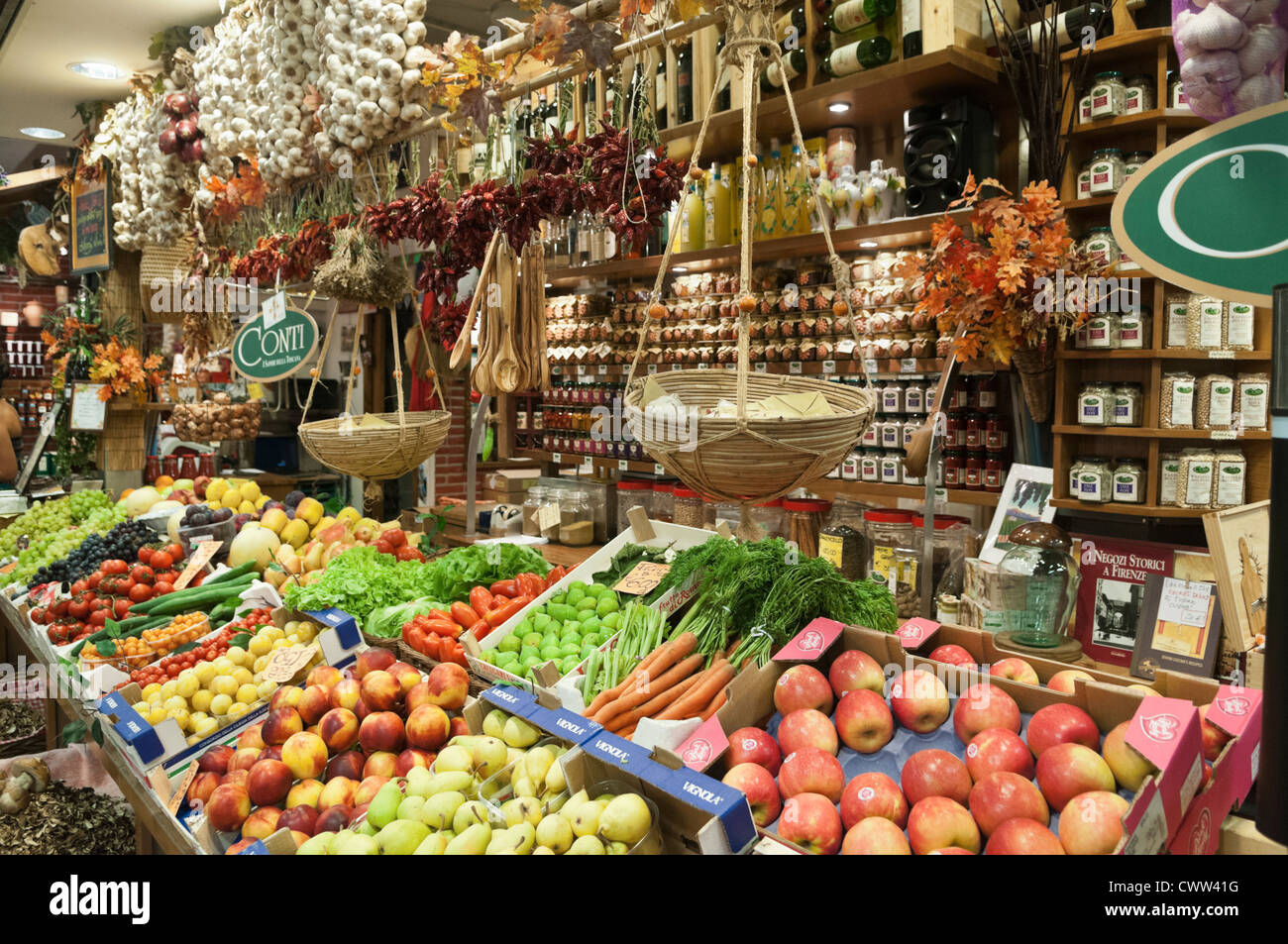 Zentralmarkt-Florenz-Toskana-Italien Stockfoto