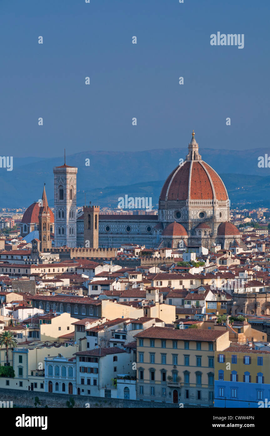Blick auf die Stadt zum Duomo Florenz Toskana Italien Stockfoto