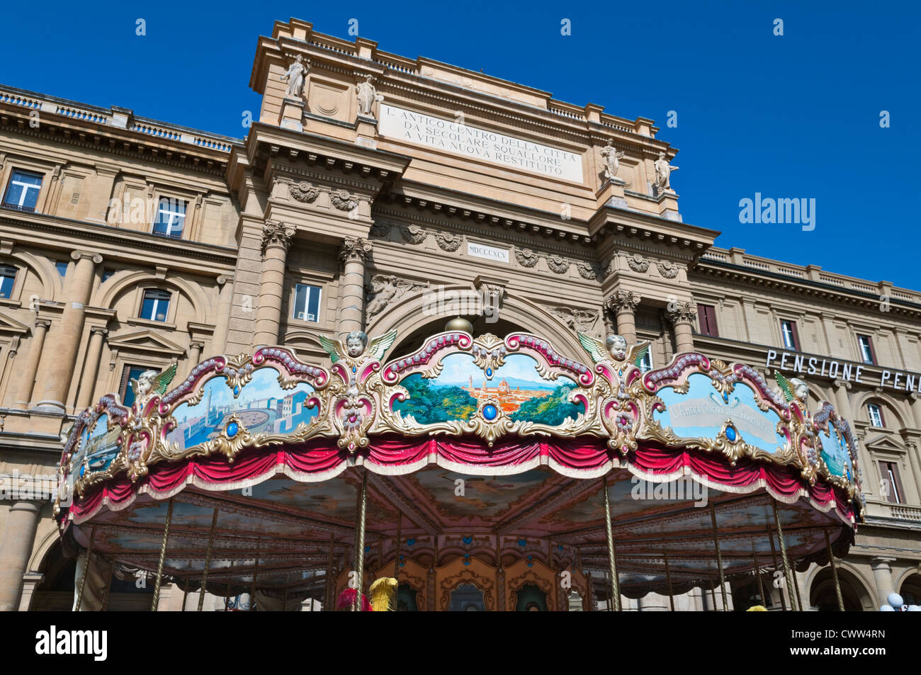 Arcone Triumphbogen Piazza della Repubblica Florence Toskana Italien Stockfoto