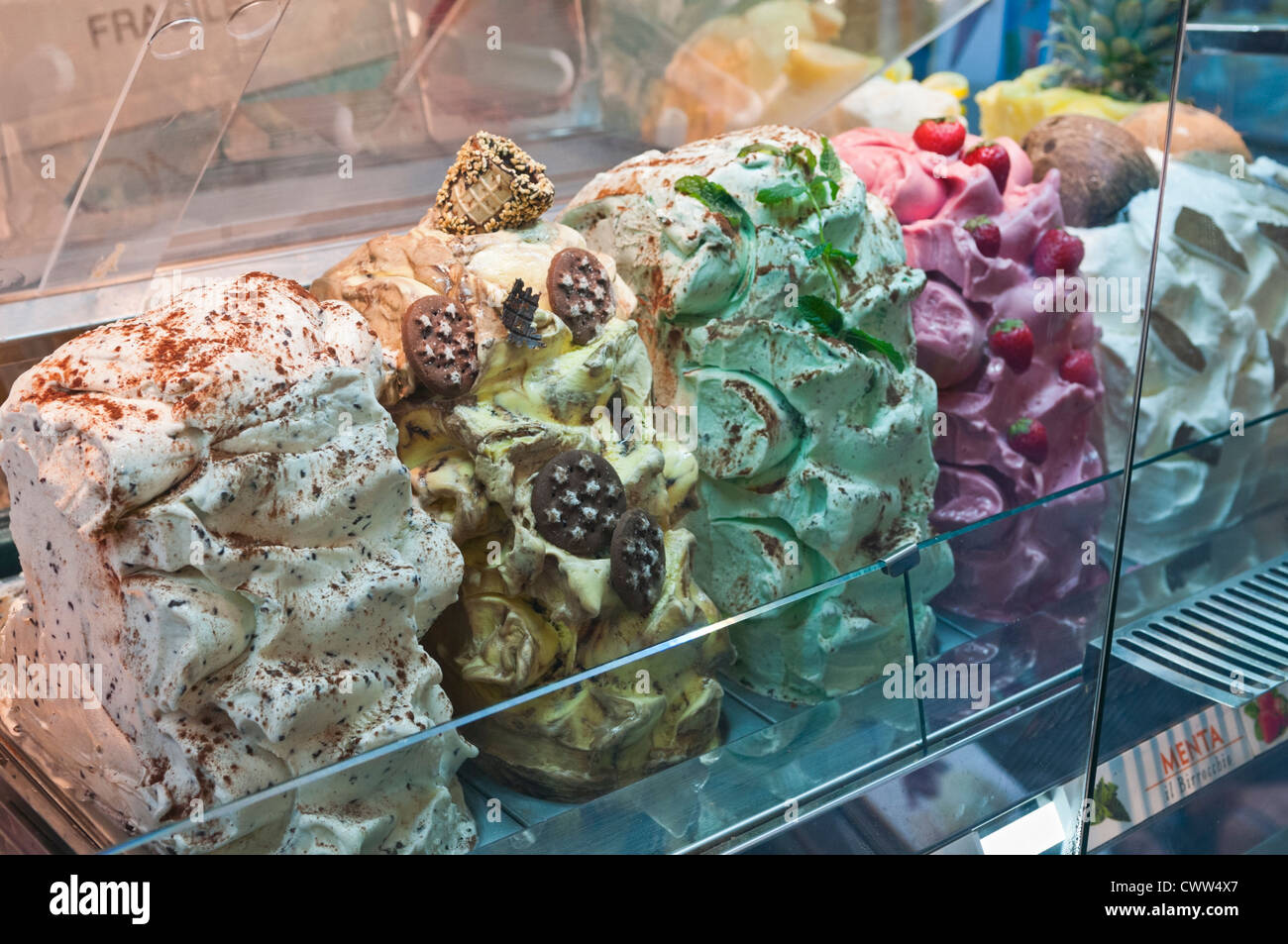 Italienische Eis Florenz Toskana Italien Stockfoto