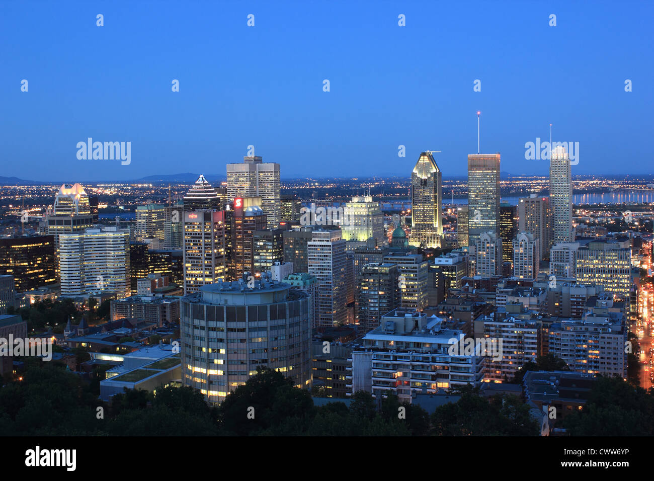 Kanada, Quebec, Montreal, Skyline, Stockfoto