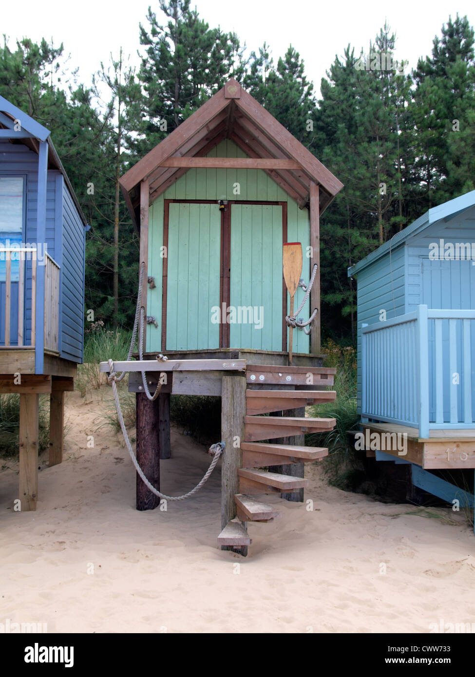 Strandhütte, Wells-Next-The-Sea, Norfolk, UK Stockfoto