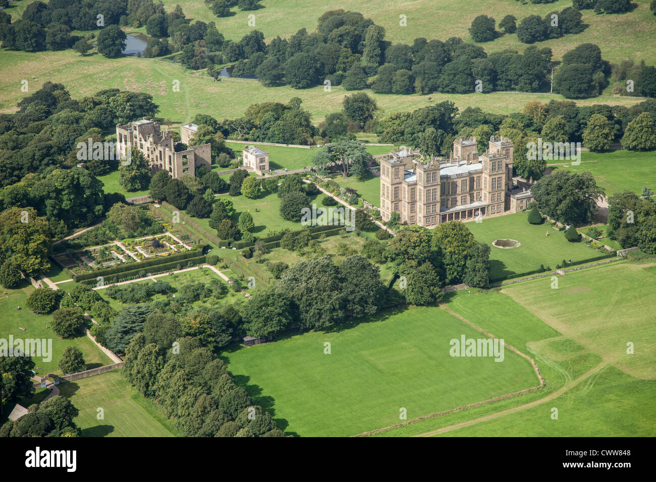 Hardwick Hall, Derbyshire, nationales Treuhandvermögen und ehemaligen Haus von Bess of Hardwick Stockfoto
