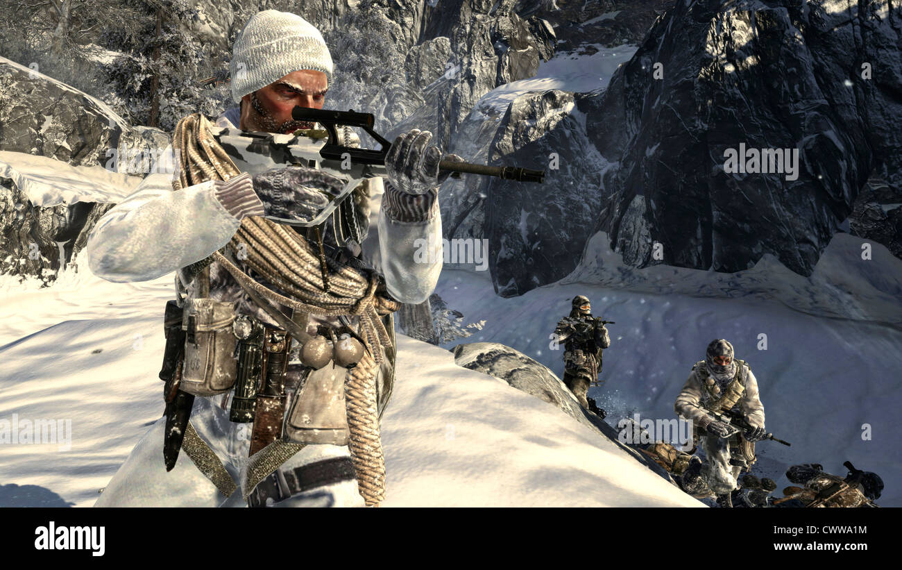 Call of Duty 4 Spiel - black Ops-Computerspiel Stockfoto