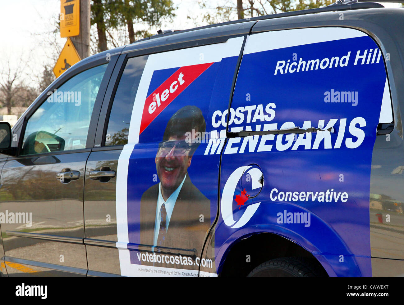 Kanadischen konservativen Kandidaten Ad Stockfoto