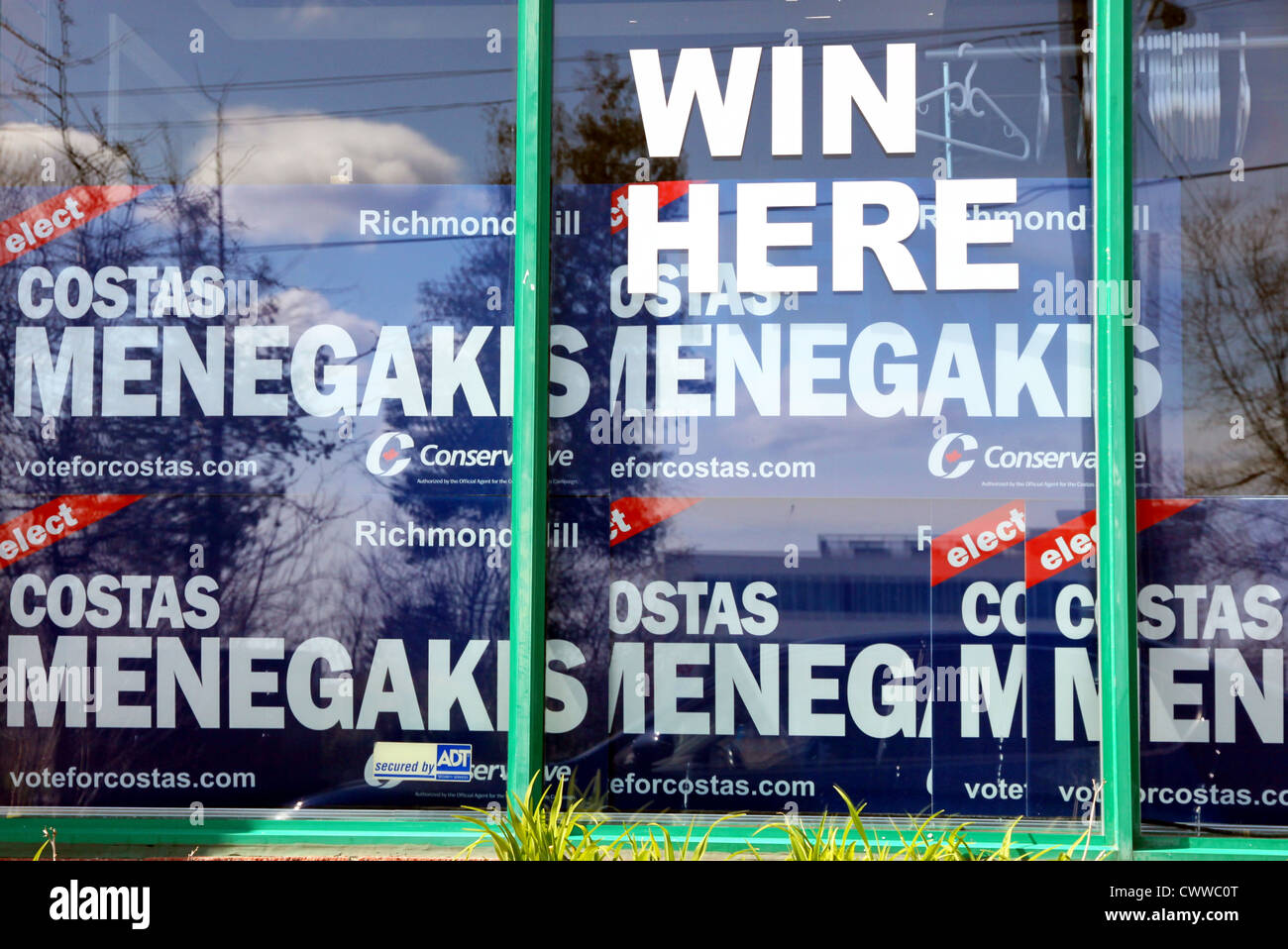 Kanadische Wahl Kandidaten anzeigen Stockfoto