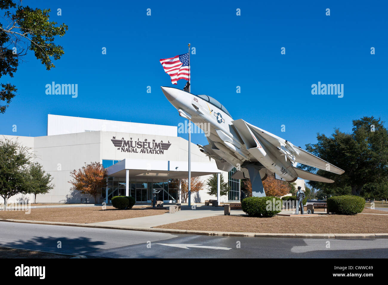 F-14A Tomcat Kampfjet vor National Museum of Naval Aviation in Pensacola, FL Stockfoto