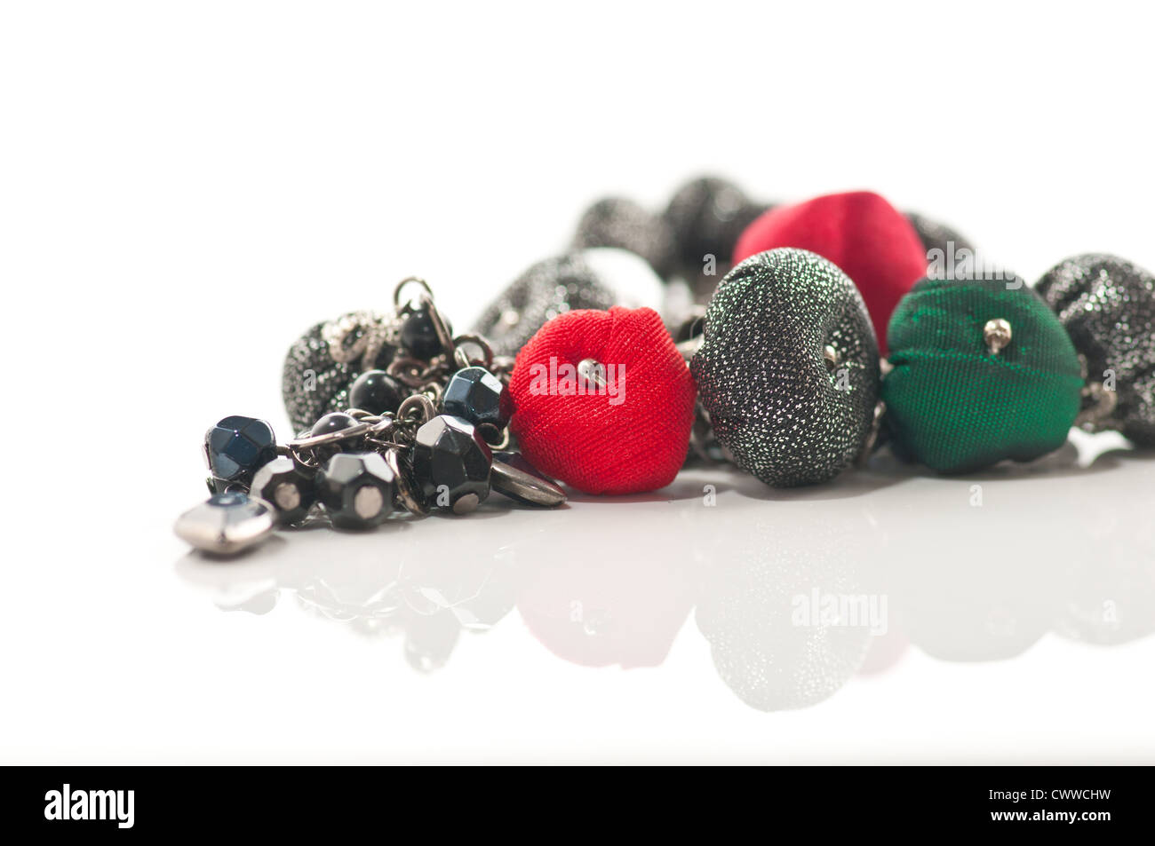 Schmuck Ohrringe Halskette Stockfoto