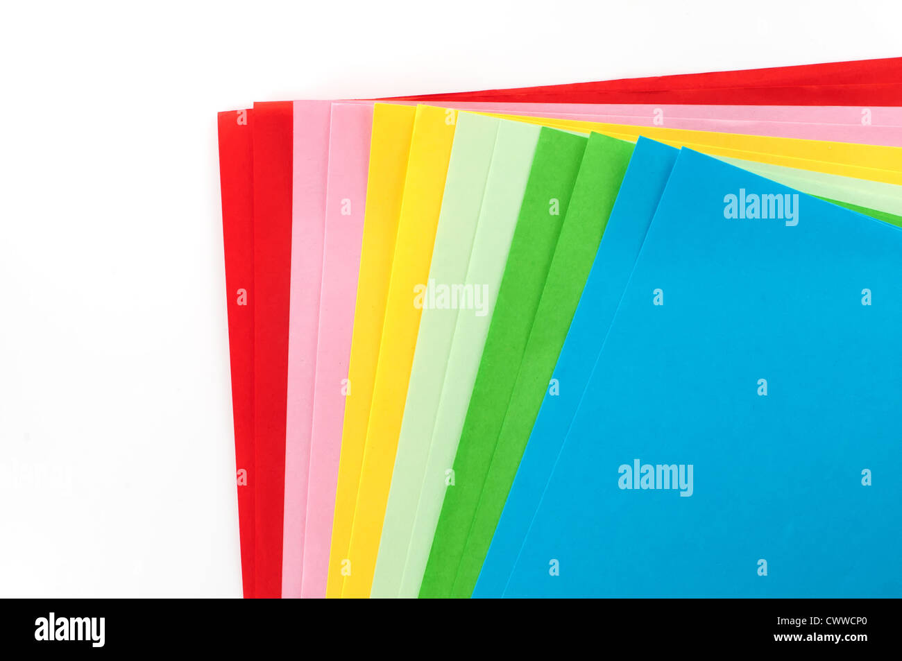 Farbiges Papier Stockfoto