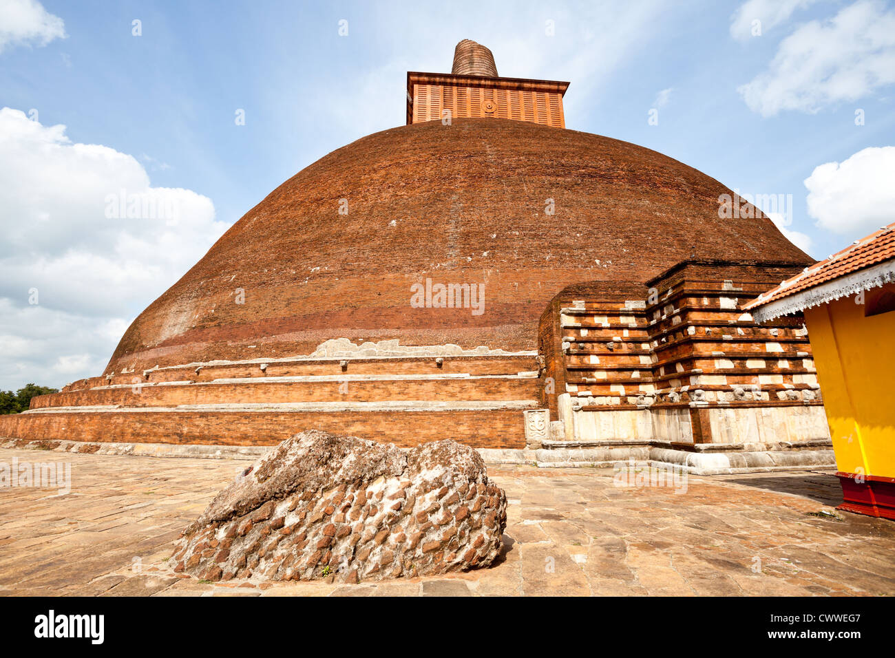 Stupa in den Ruinen des Klosters jetavana Stockfoto