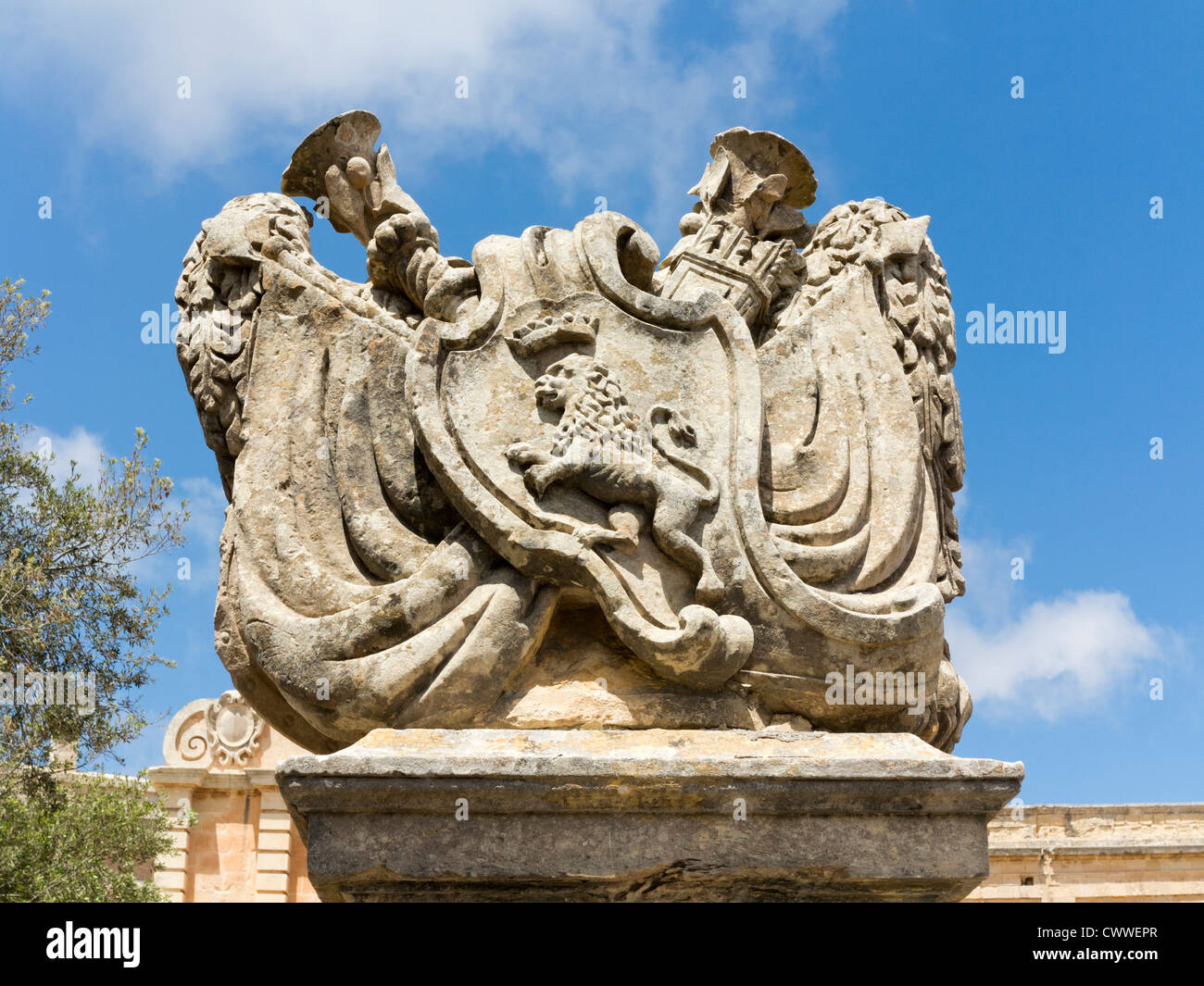 Eingang zum Notabile Tor in Mdina, Insel Malta, Mittelmeer Stockfoto