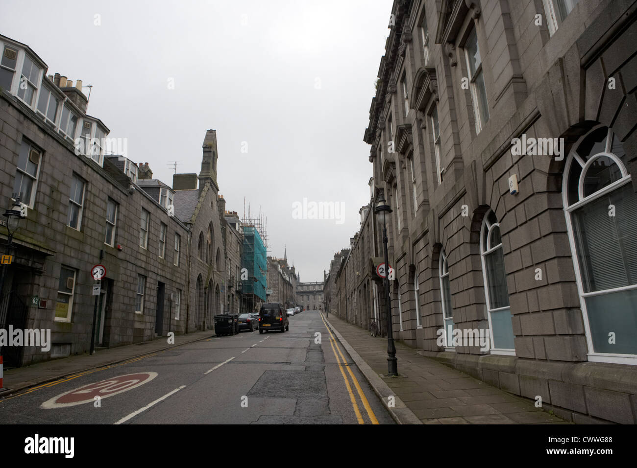 Suchen marischal Straße Aberdeen Schottland Großbritannien Stockfoto