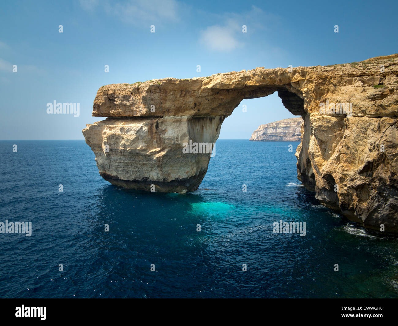 Das Azure Window, Il-Qawra Insel Gozo, Mittelmeer Stockfoto