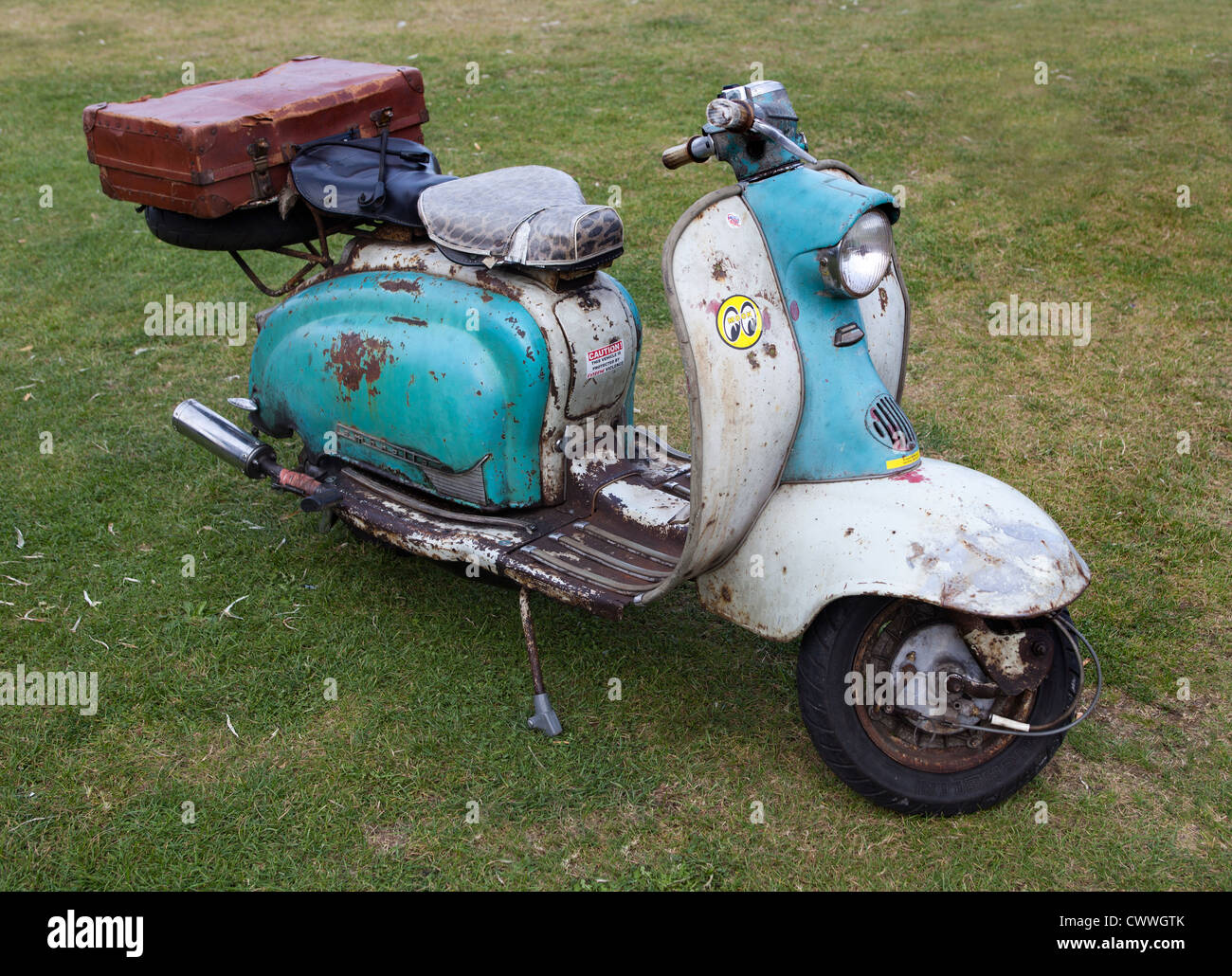 Klassischen Lambretta Roller Stockfoto