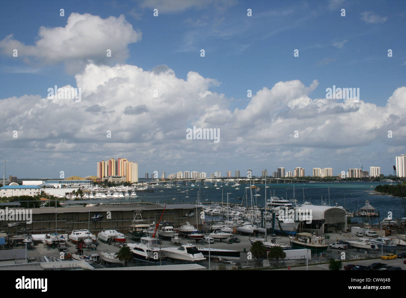 Palm Beach Florida Seelandschaft nautischen marine Boote Kunst Bild Stockfoto