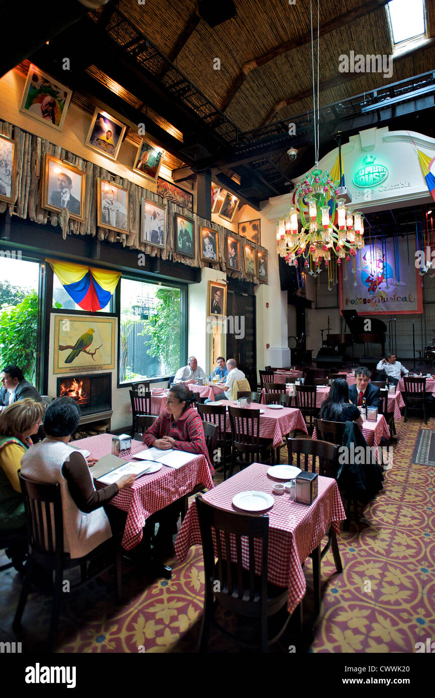 Gemütliches Restaurant in Bogota, Kolumbien, Südamerika. Stockfoto