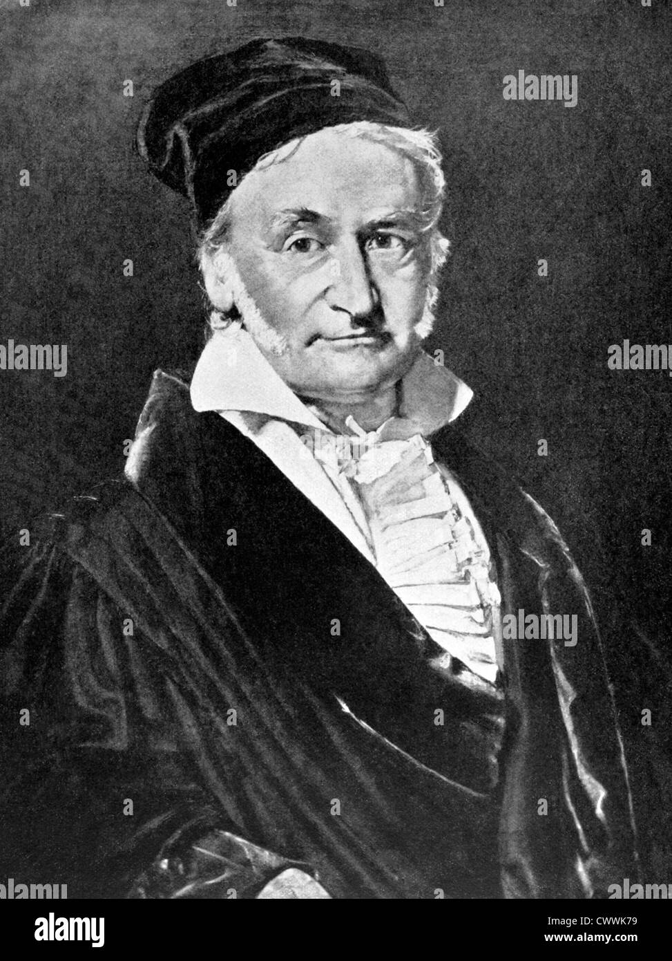 Carl Friedrich Gauß (1777-1855) auf antiken Druck aus dem Jahr 1898. Deutscher Mathematiker und physische Wissenschaftler. Stockfoto