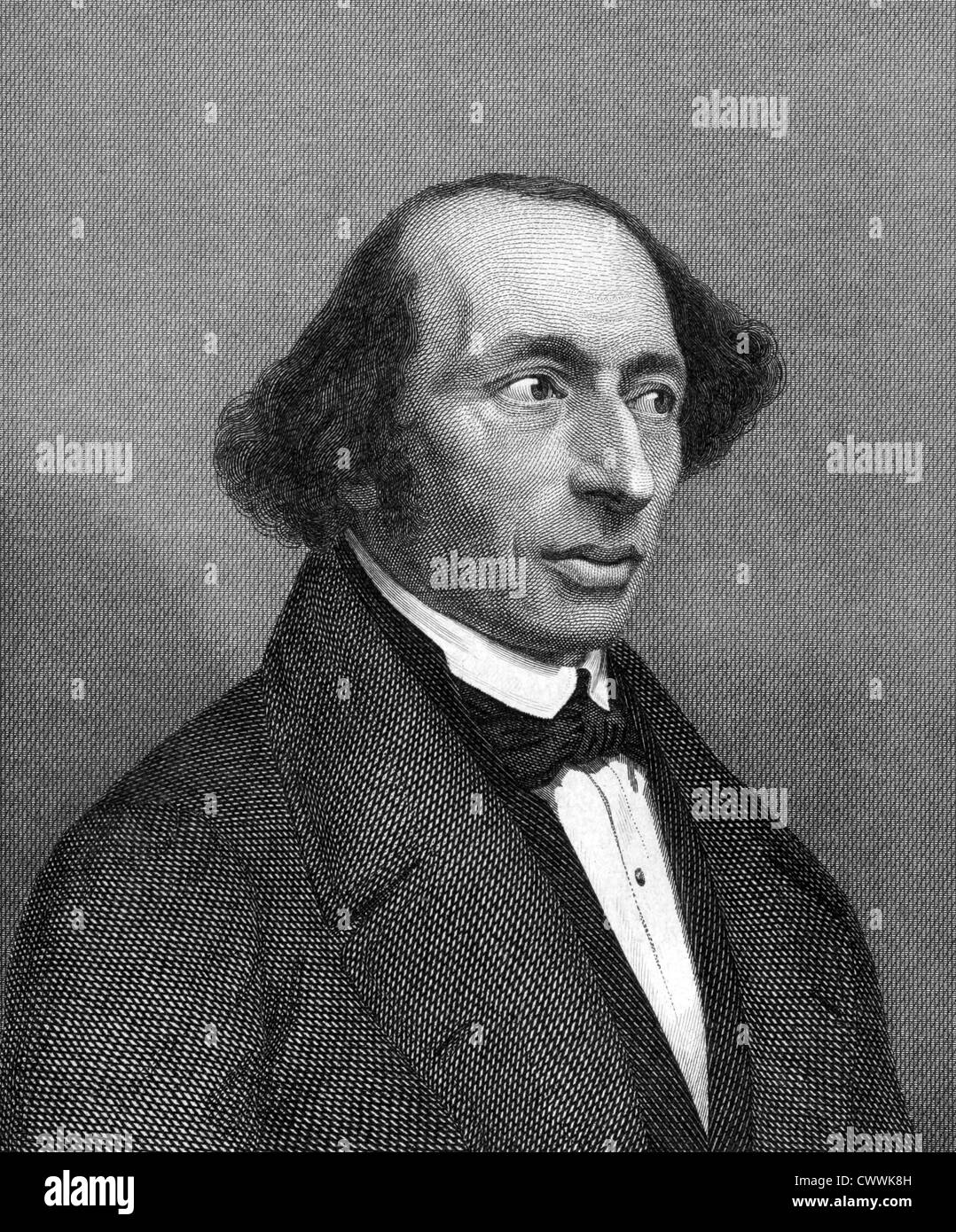 Carl Gustav Jacob Jacobi (1804-1851) auf Kupferstich aus dem Jahr 1859. Deutscher Mathematiker. Stockfoto