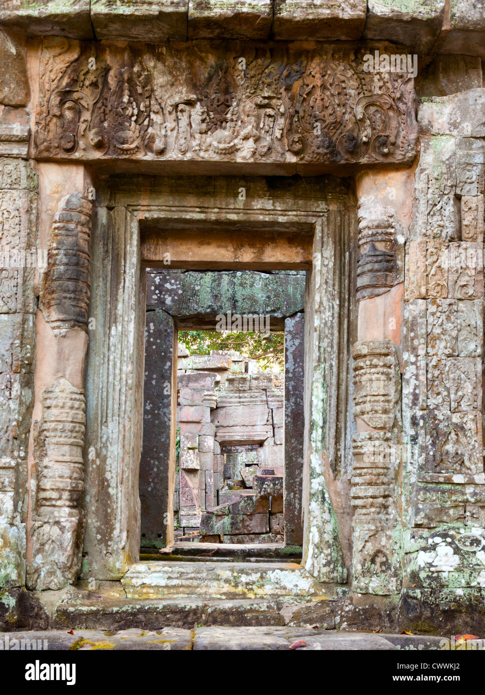 Preah Khan Tempel in Angkor Thom, Kambodscha Stockfoto