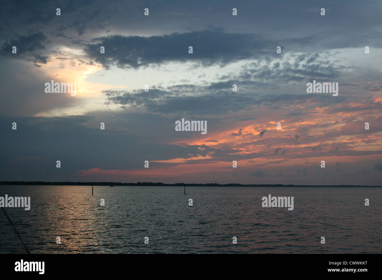 Skyscape Foto bewölktem Himmel Sonnenuntergang Stockfoto