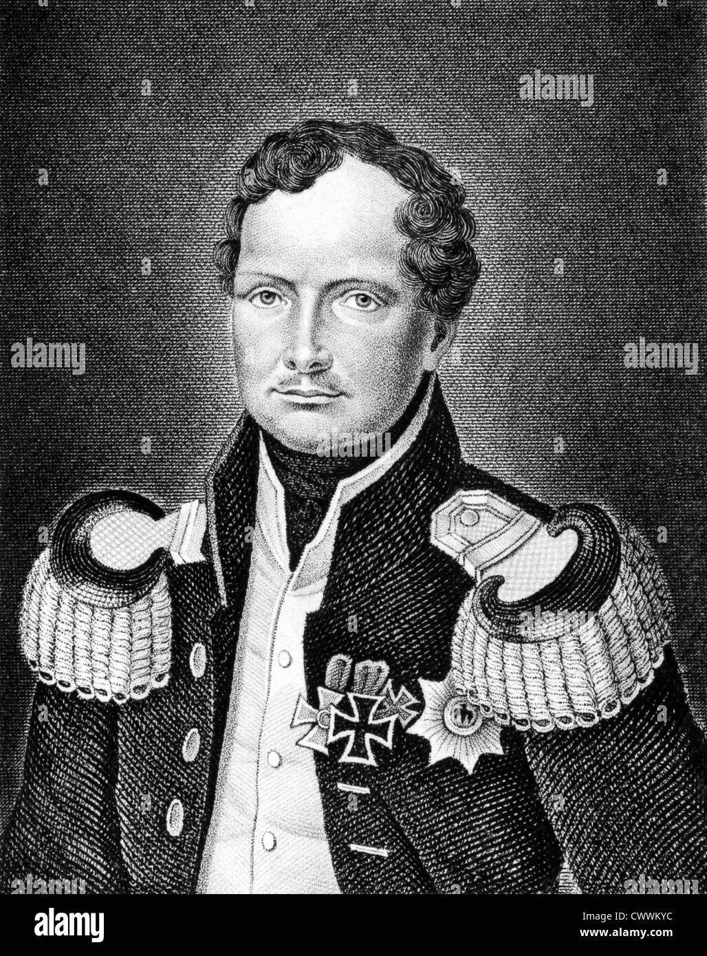 Frederick William III (1770-1840) auf Kupferstich aus dem Jahr 1859. König von Preußen im Jahre 1797-1840. Stockfoto