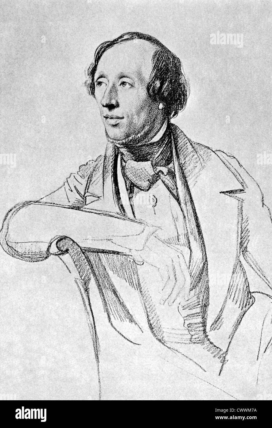 Hans Christian Andersen (1805-1875) auf antiken Druck aus dem Jahre 1899. Dänischer Autor, Märchen Schriftsteller und Dichter. Stockfoto