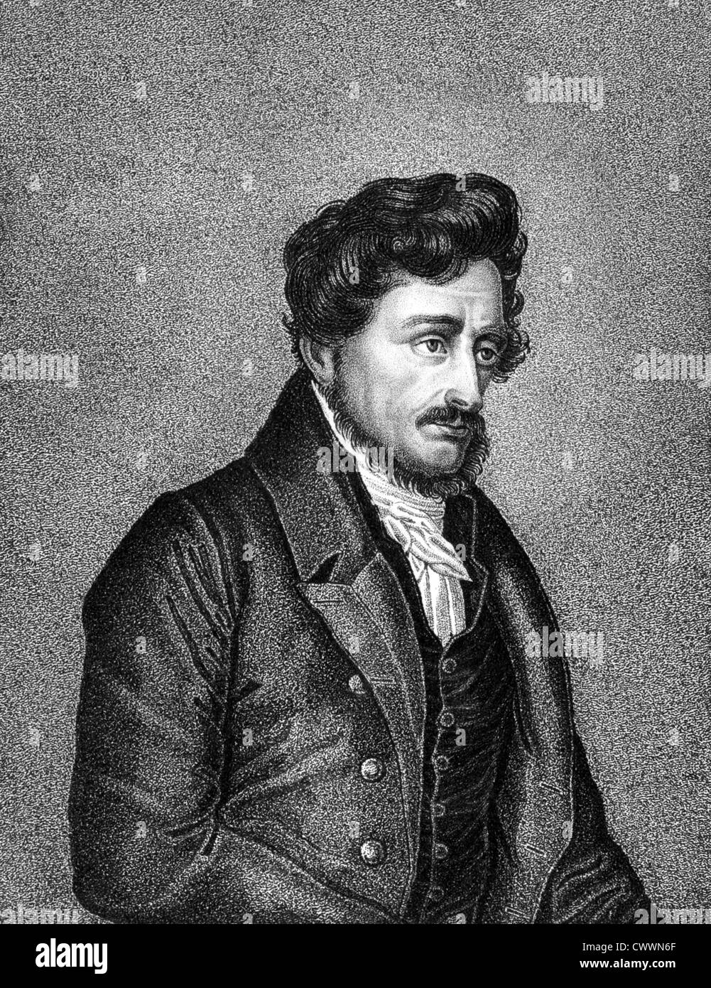 Joachim Lelewel (1786 – 1861) auf Kupferstich aus dem Jahr 1859. Polnischer Historiker und Politiker. Stockfoto
