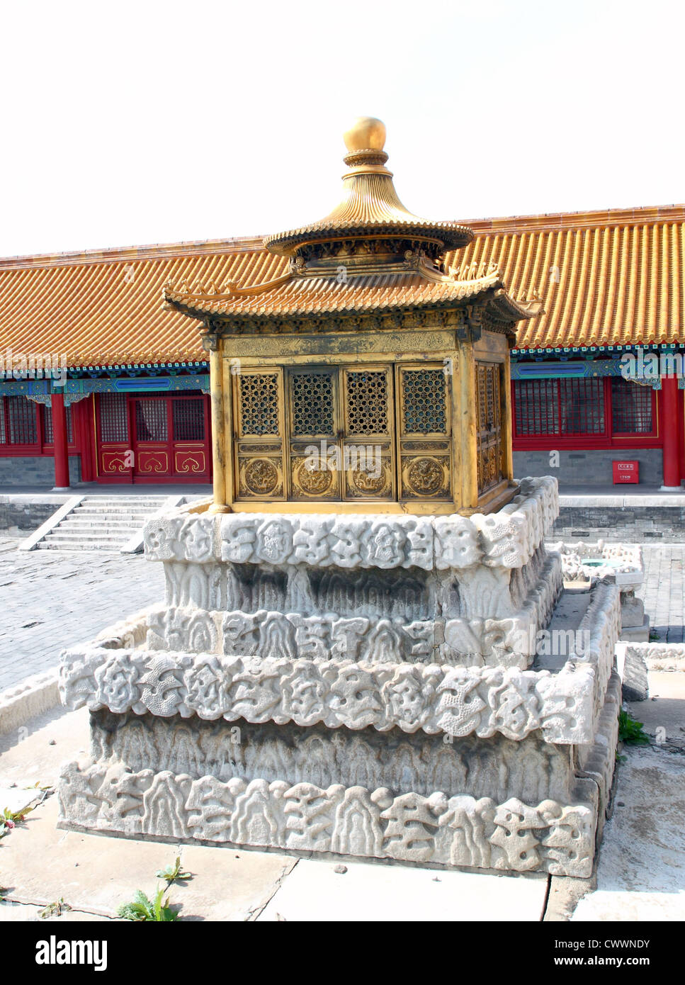 alte Lampe in verbotenen Palast, Peking China Stockfoto