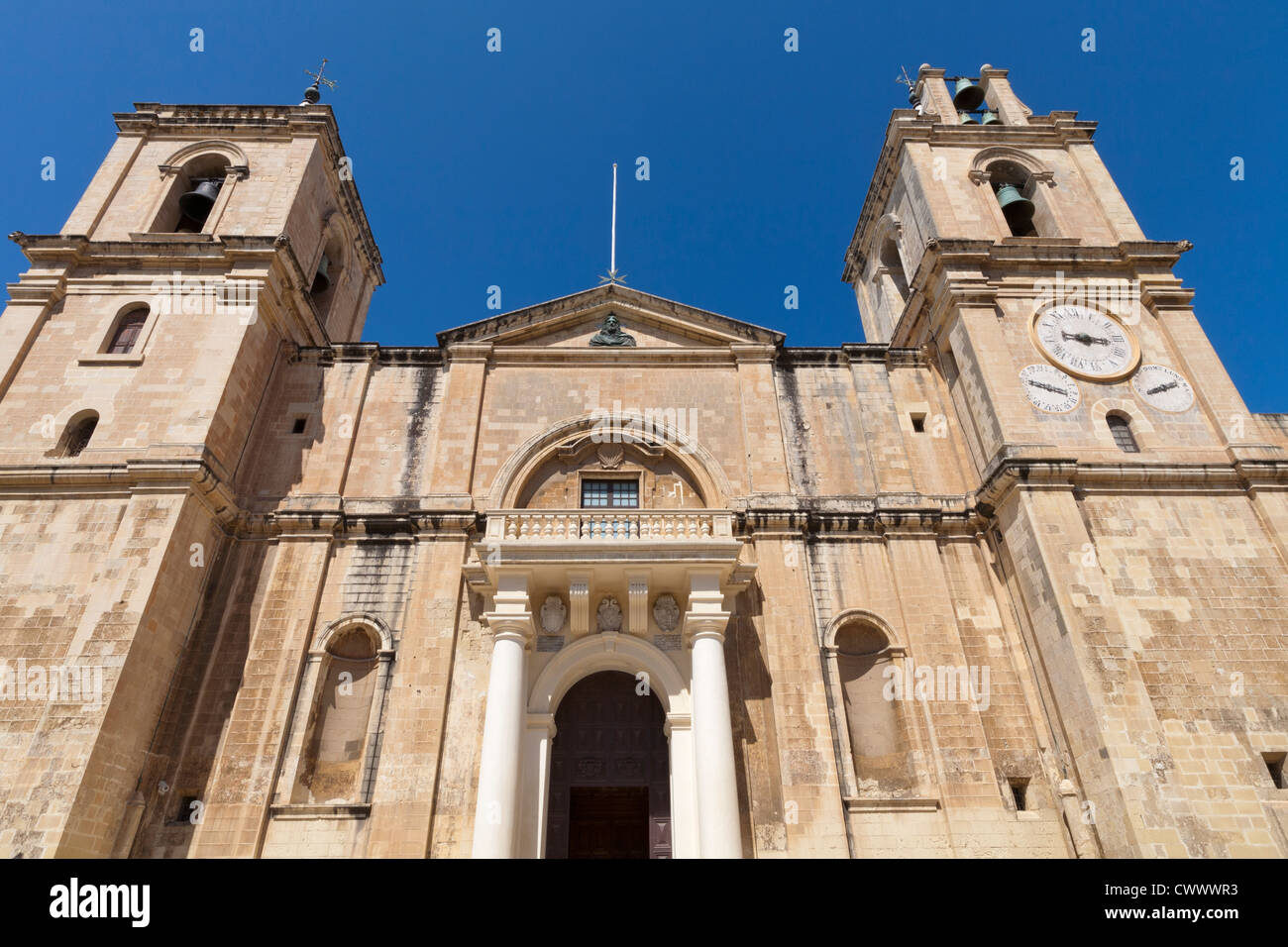 Architektur der Kirche auf der Insel Gozo und Malta, Mittelmeer Stockfoto