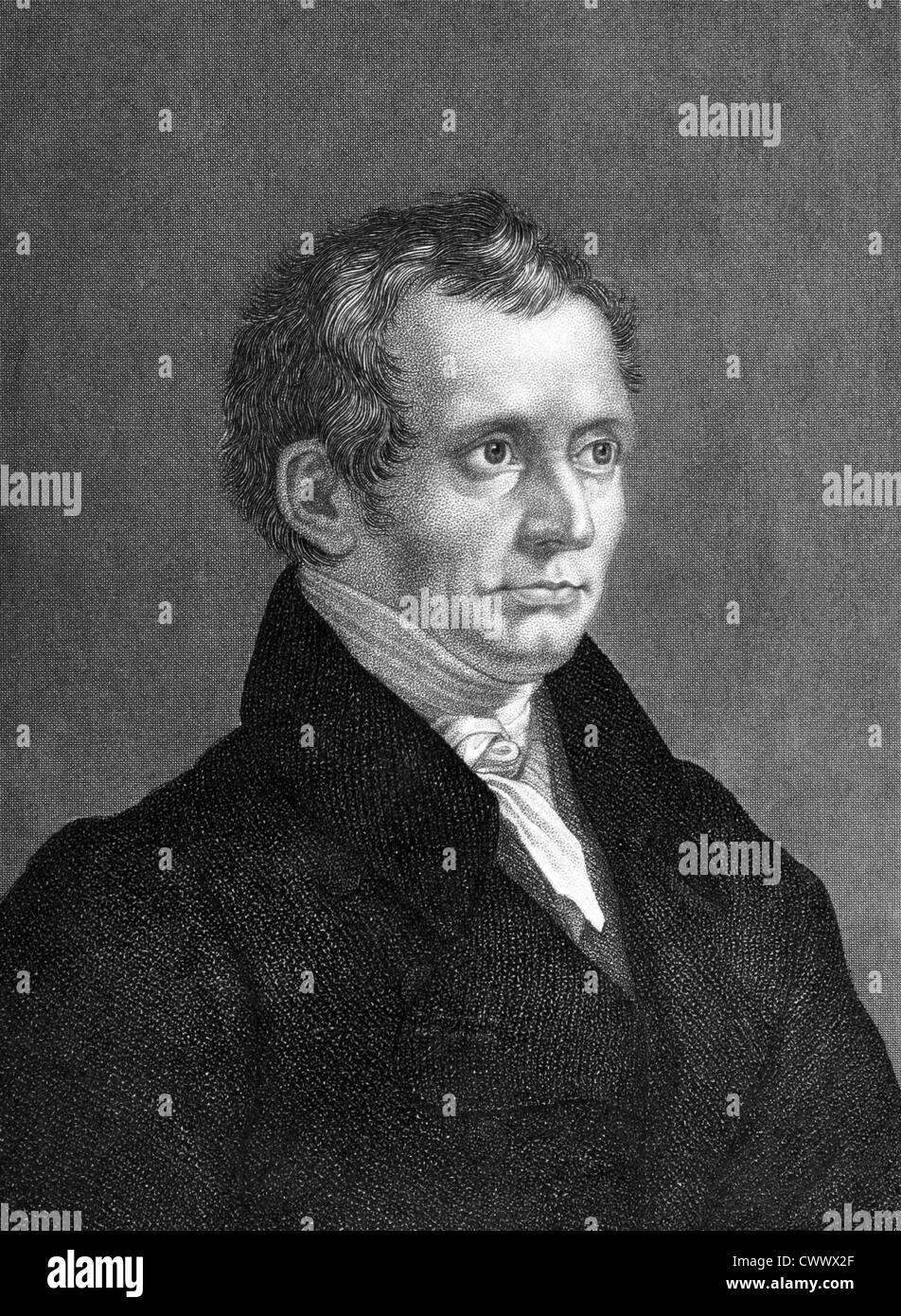 Peter von Cornelius (1783-1867) auf Kupferstich aus dem Jahr 1859. Deutscher Maler. Stockfoto