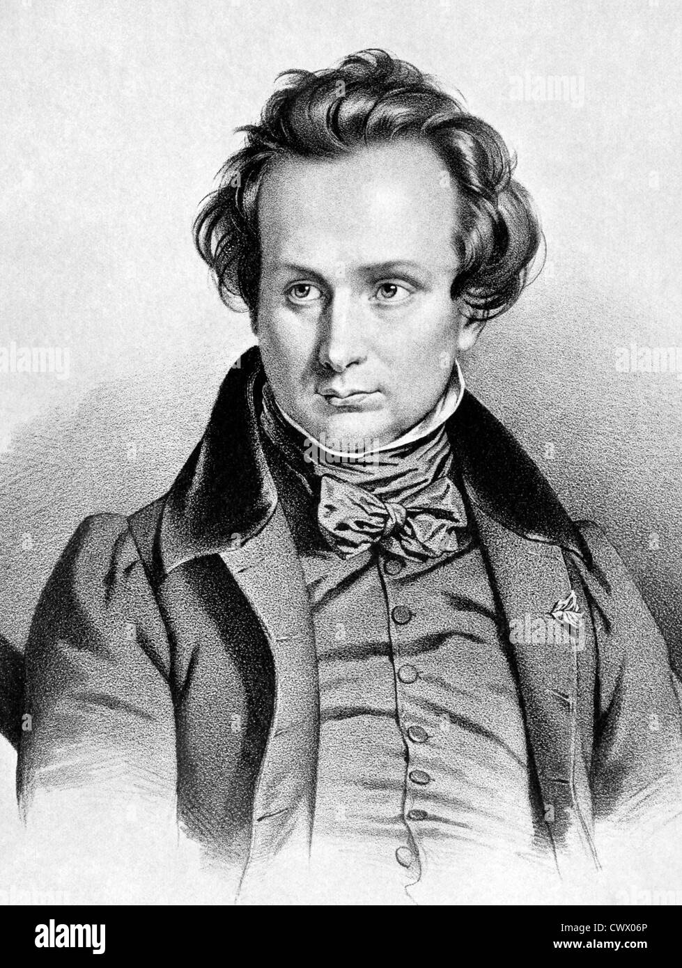 Victor Hugo (1802-1885) auf antiken Druck aus dem Jahre 1899. Französischer Dichter, Schriftsteller und Dramatiker. Stockfoto