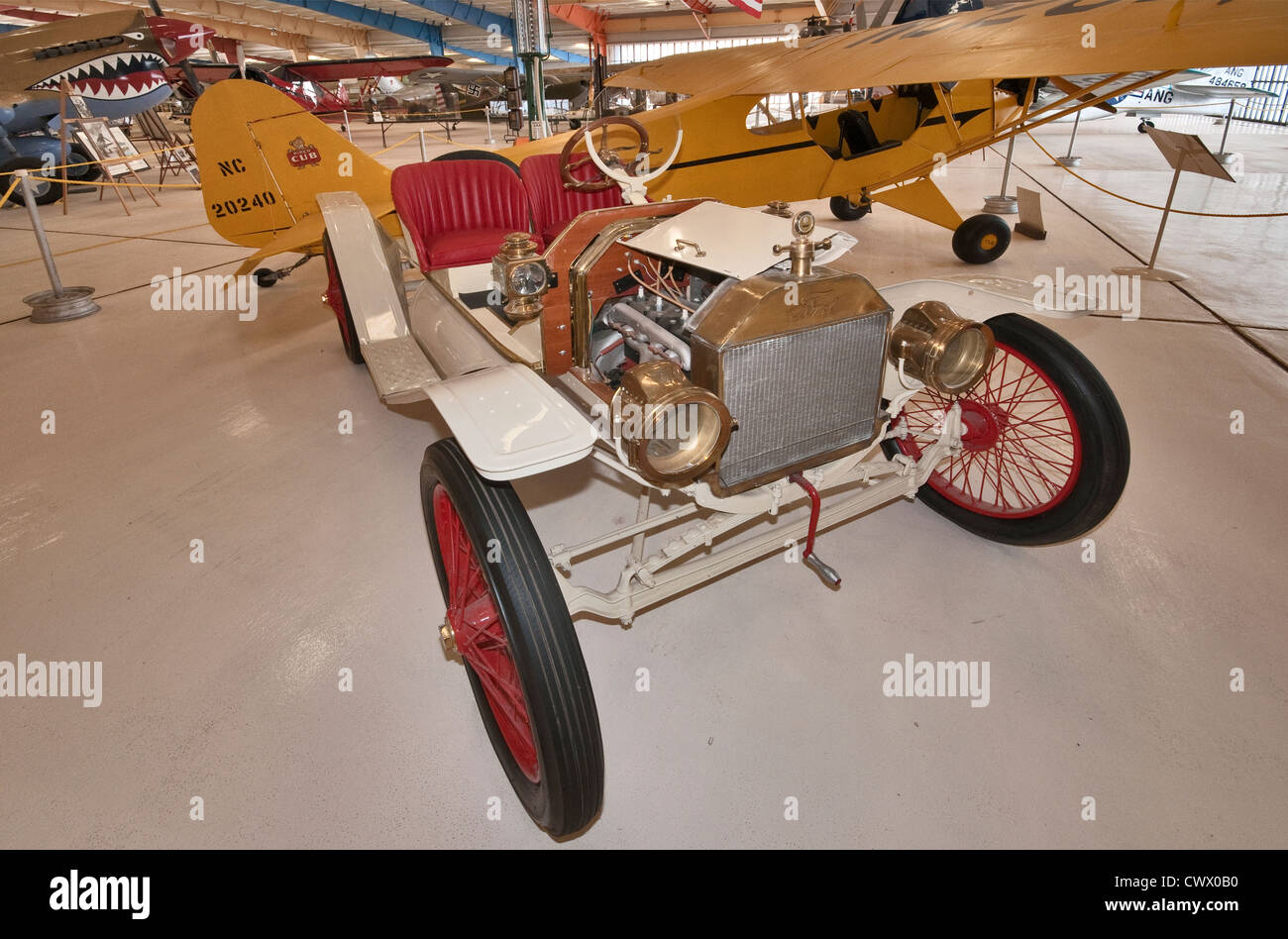 1914 Ford Modell T Roadster auf Krieg Eagles Air Museum, Santa Teresa, New Mexico, USA Stockfoto