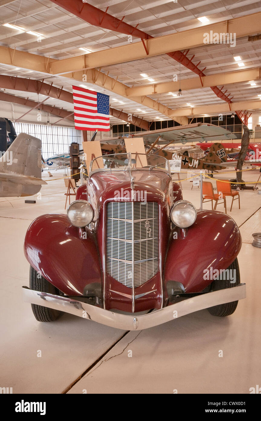 1935-Auburn Modell 851-Cabrio im Krieg Eagles Air Museum, Santa Teresa, New Mexico, USA Stockfoto