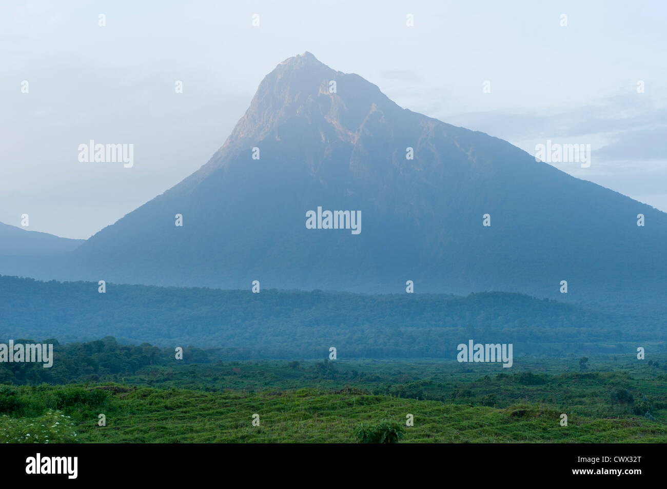 Vulkan Mount Mikeno, VirungaNationalpark, DR Kongo Stockfotografie Alamy