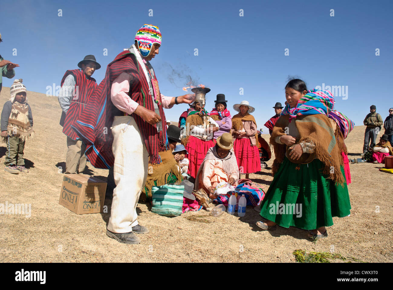 Rituellen Opfergaben an die Pachamama Stockfoto