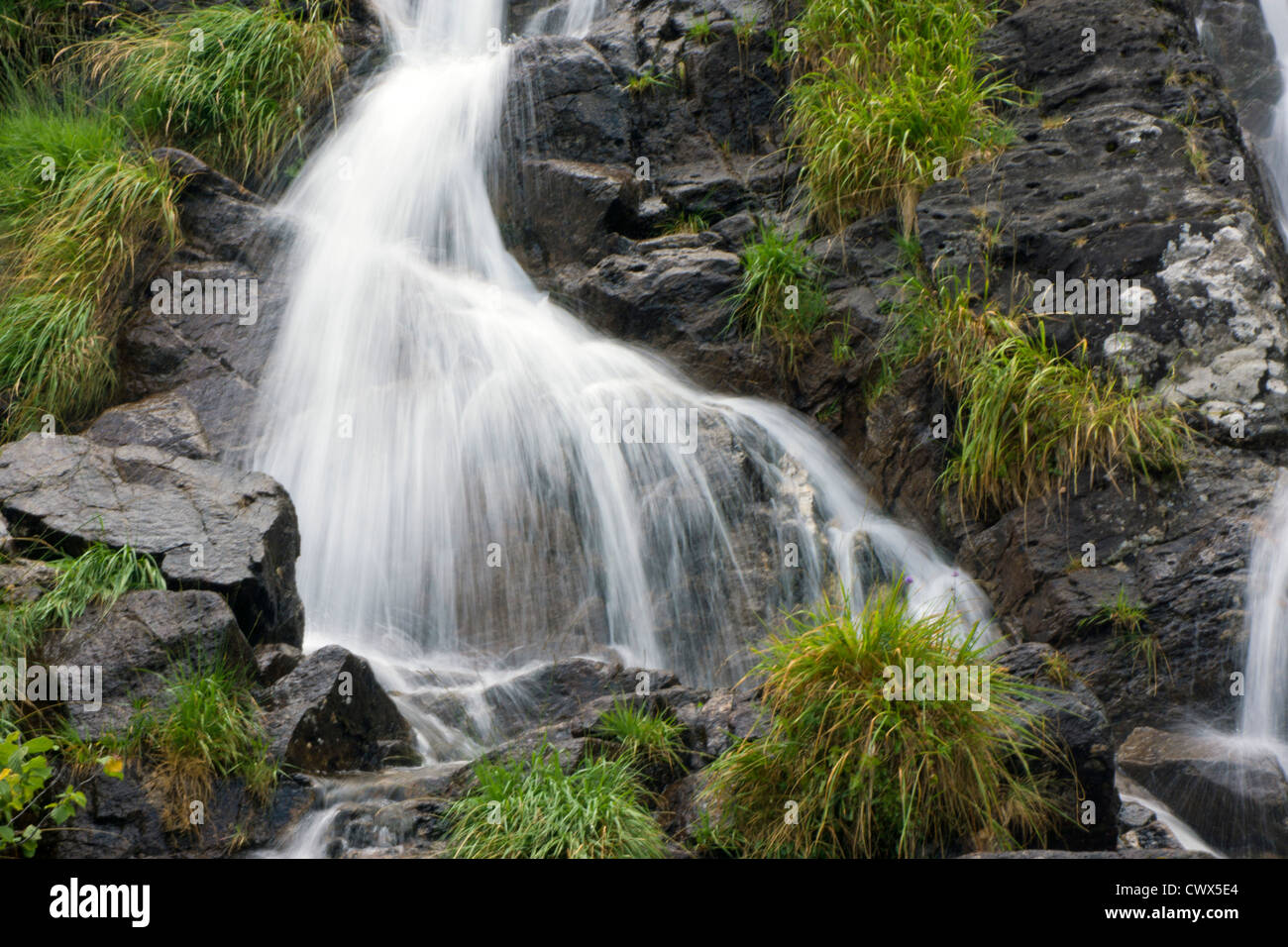 Wasserfall, Kaskaden, Pyrenäen, poring Wasser, nebligen Wasser Stockfoto