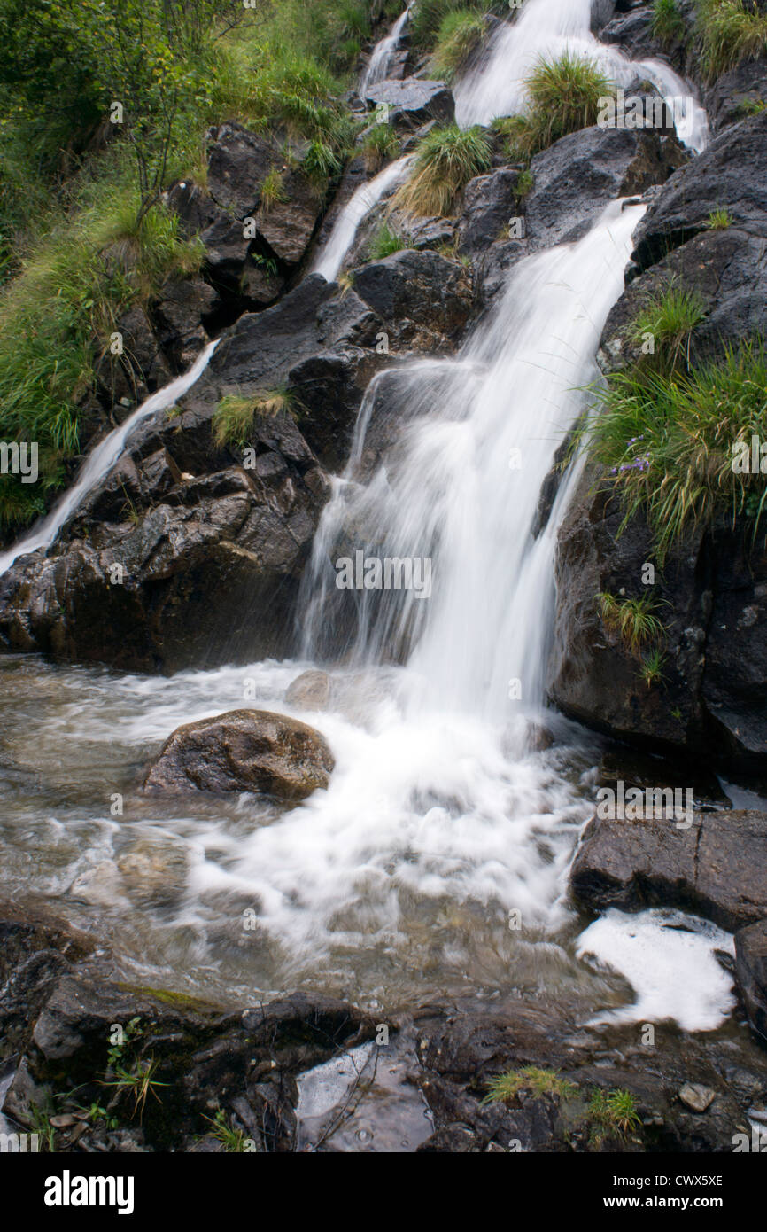 Wasserfall, Kaskaden, Pyrenäen, poring Wasser, nebligen Wasser Stockfoto
