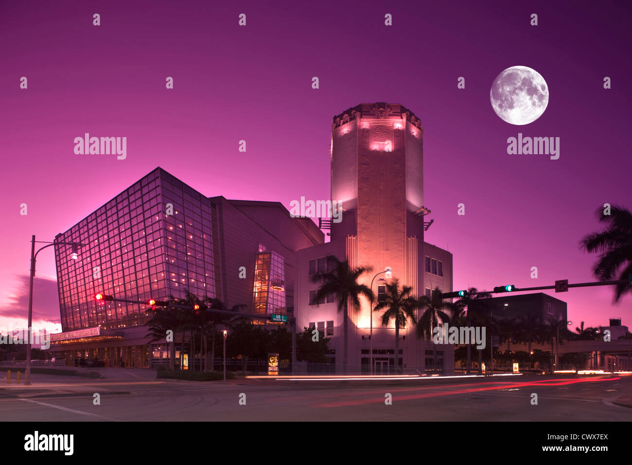 ARSHT CENTER UND SANFORD UND DOLORES ZIFF BALLET OPERNHAUS BISCAYNE BOULEVARD MIAMI FLORIDA USA Stockfoto