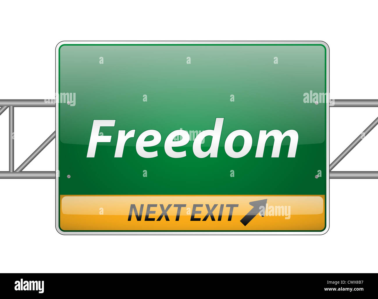 Freiheit-Autobahn-Ausfahrt Stockfoto
