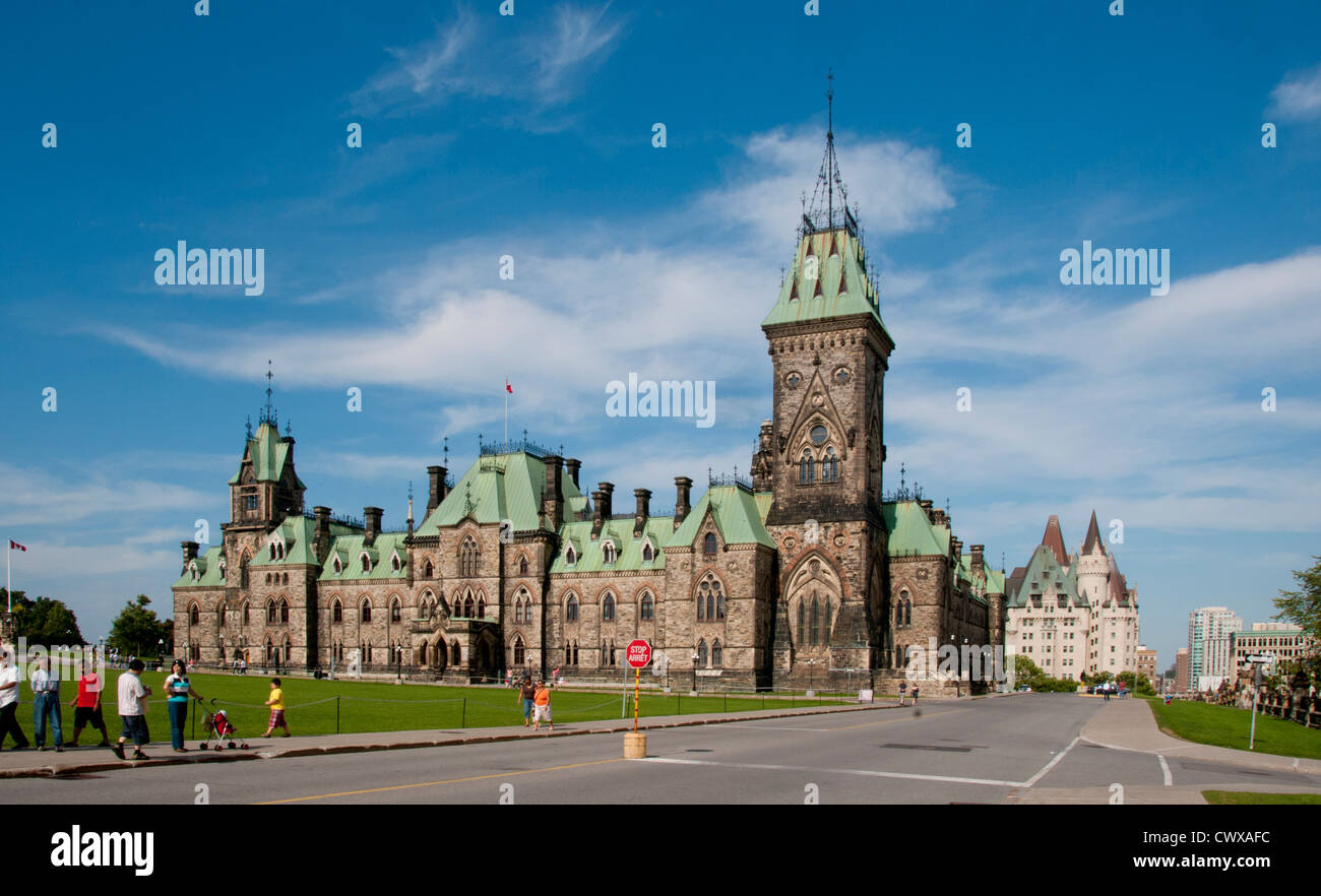 Außenansicht des Ostblocks. Parlamentsgebäude, Ottawa, Kanada. Stockfoto