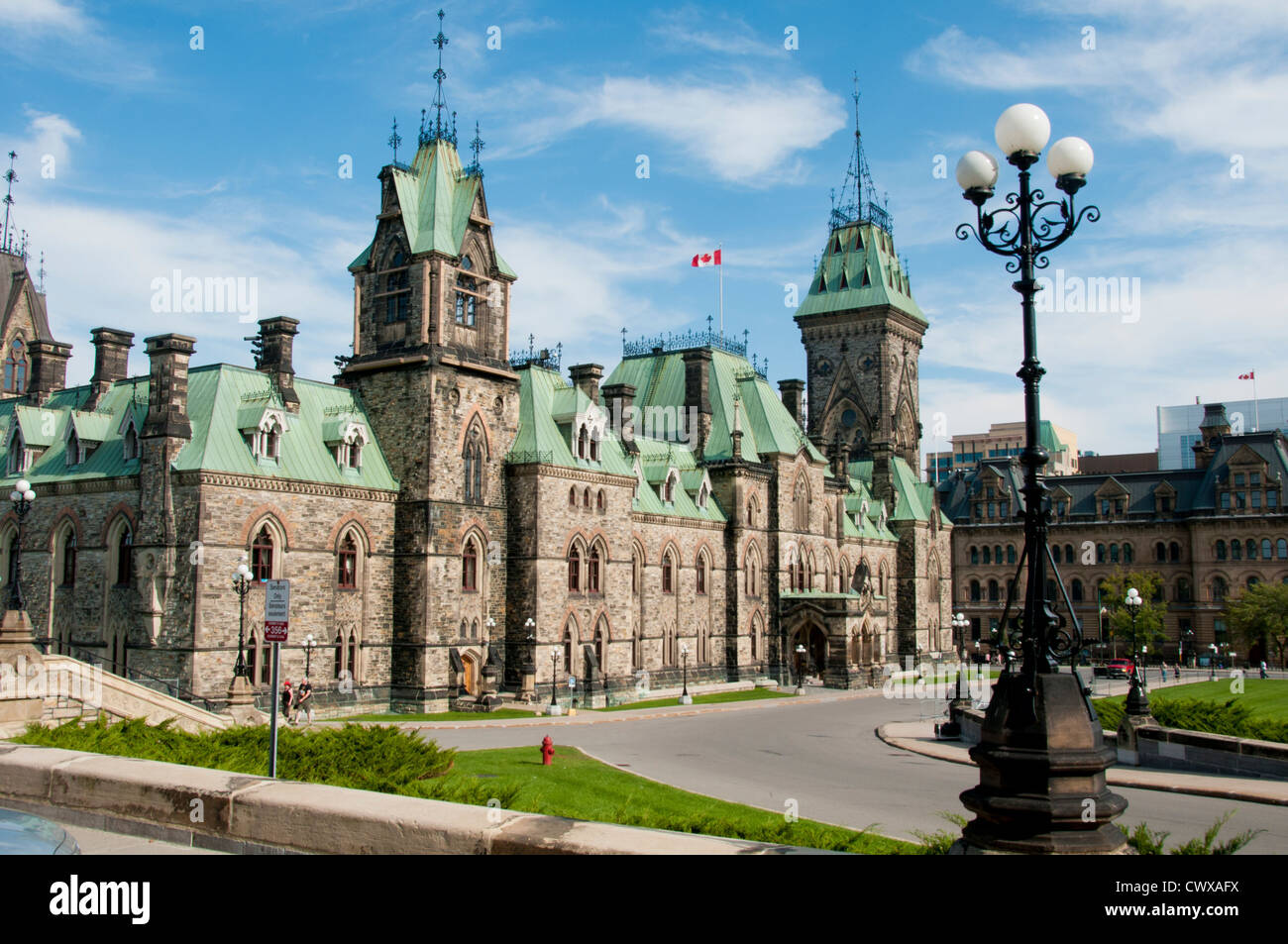 Außenansicht des Ostblocks. Parlamentsgebäude, Ottawa, Kanada. Stockfoto